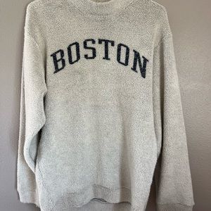 collared Boston crewneck